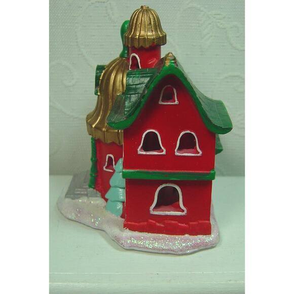 HALLMARK GLOW ROAD BELL COTTAGE HOUSE FIGURNE WITH FLICKERING LIGHT-2014-NO BOX - Picture 4 of 7